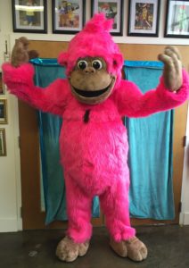 pink stuffed gorilla