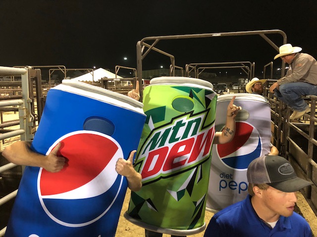 Pepsi cans at the Rodeo