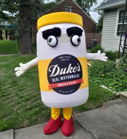 TUBBY, DUKE'S MAYONNAISE MASCOT JUST BEFORE BEING INTODUCED TO THE REST OF THE WORLD