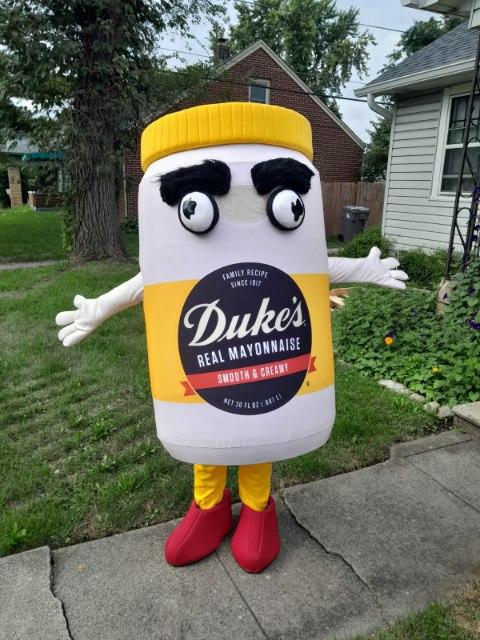 TUBBY, DUKE'S MAYONNAISE MASCOT JUST BEFORE BEING INTODUCED TO THE REST OF THE WORLD